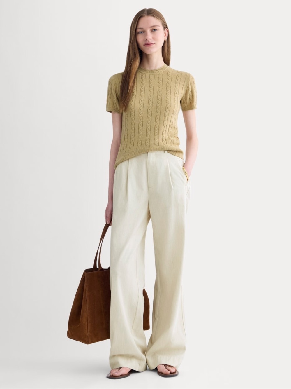 Everlane THE CABLE CREW IN COTTON CASHMERE